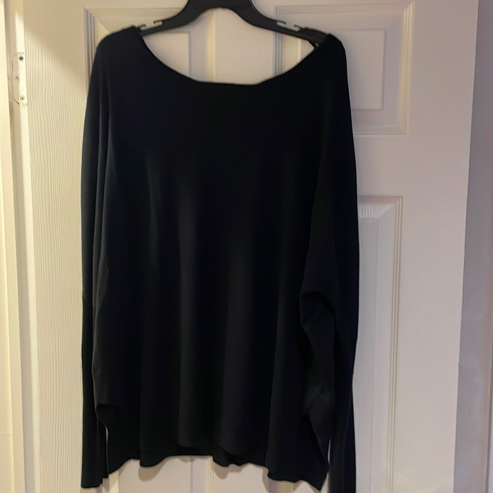 Valette long black sweater in size large